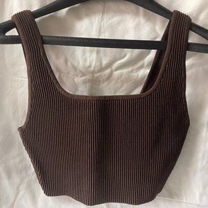 Aritzia Babaton Sculpt Knit Cropped Tank - Small Aritzia